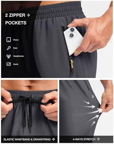 Men's Lightweight Hiking Pants Quick-Dry Travel Sweatpants