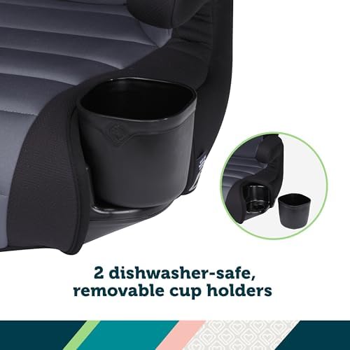 Grow and Go 2-in-1 Booster Car Seat with ComfortWings, Converts High-Back to Backless, 19" Wide, Slim Design, Lightweight, Foldable, Easy-Clean, Cup Holders, 40-100 lbs, Crushed Grape