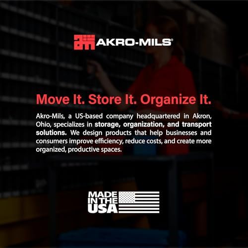 30235 AkroBins Plastic Storage Bins, 11"x11"x5", Black, 6-Pack
