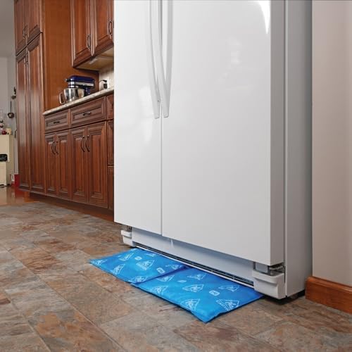 Super Water Absorbent Pad | High-Visibility | Absorb & Lock | 10 Pack | 14" W x 14" L | Blue | PM50429-BL