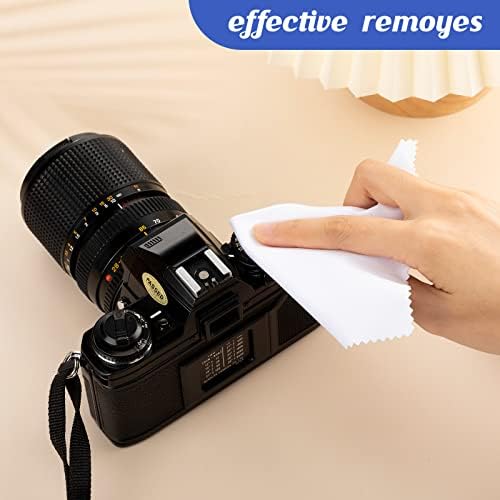 200 Pcs Microfiber Glasses Cleaning Cloth,Multi Color