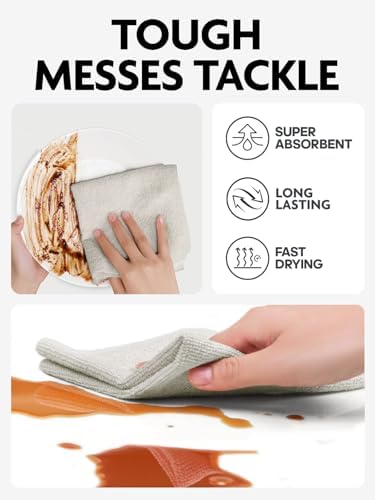 Microfiber Cleaning Cloth Roll- 75 Sheets, 12"x12" (CoolGrey)