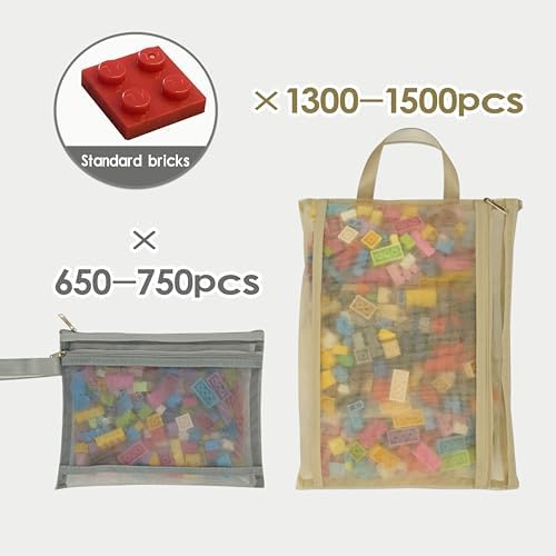 10 Pack Mesh Zipper Pouch Bags, A4 Toy Storage & Organization Bag