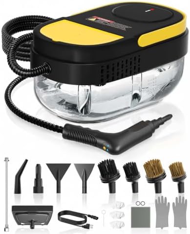 Steam Cleaner, 3 Level Adjustable Handle with 15 Accessories