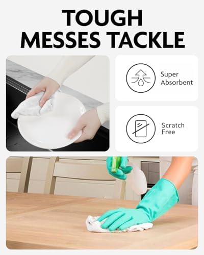 Microfiber Cleaning Cloth Roll- 90 Sheets, 12" x 12" (White)