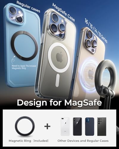 2026 Upgraded for MagSafe Vacuum Car Phone Mount, 360° Adjustable