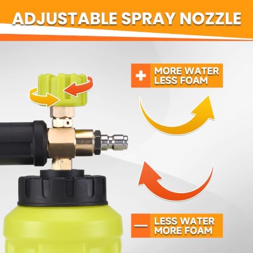 Pressure Washer Foam Cannon Kit, Car Wash Brush with Long Handle