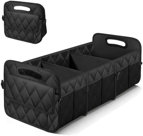 Trunk Organizer for SUV,Foldable & Sturdy Large Capacity Car Accessories for Women/Men,70L(XL-Black)