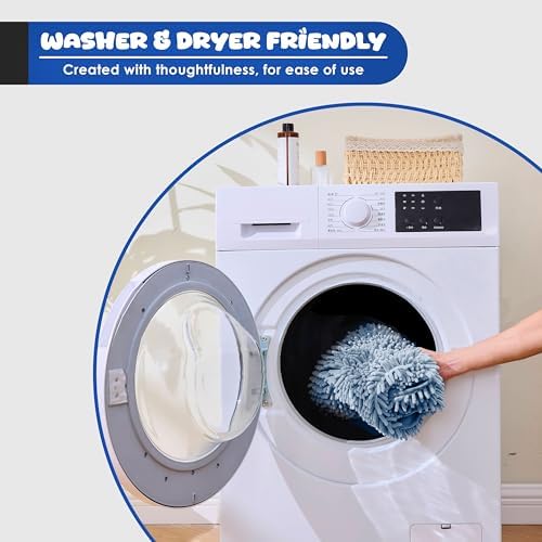 Dog Drying Towel, Absorbent Microfiber Bath Towel with Hand Pockets