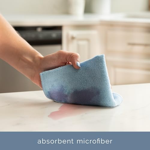 Microfiber Cleaning Cloth, 200 Pack, 11.5" x 11.5", Light Blue