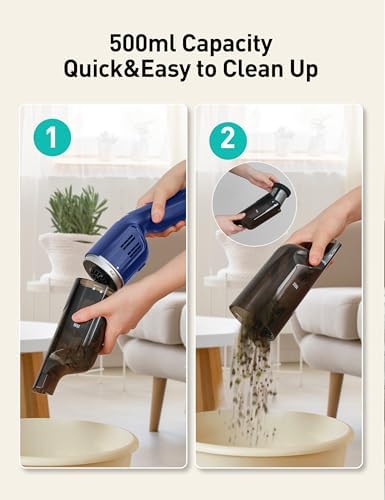 Hand Held Vacuum Cordless 24KPa, Lightweight for Pet Hair and Home