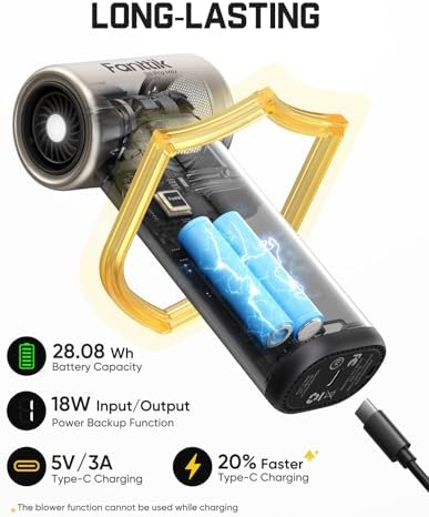 B11 Pro Max Electric Air Duster with Powerbank Function (Champagne)