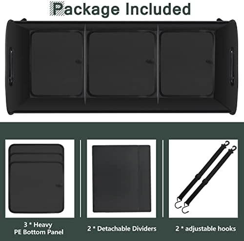 Foldable Trunk Organizer - 95L Sturdy Car Organizer for SUV Truck Sedans