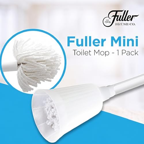 Toilet Bowl Cleaner Brush – Antimicrobial Toilet Swab with Soft Non-Scratch Head, Long Handle, Deep Cleaning Under Rim (Pack of 1)