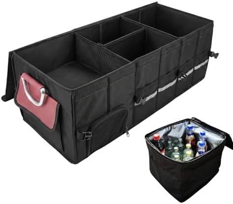 J&J Extra Large Collapsible Trunk Organizer For SUV And Cooler