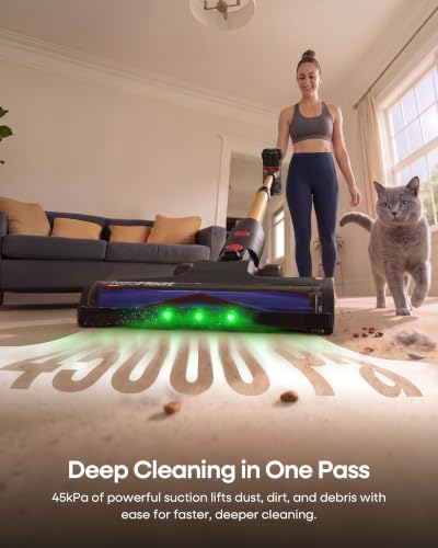 450W 45kPa Cordless Vacuum Cleaner, Lightweight for Daily Cleaning