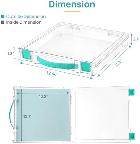3 Pack Board Game Storage with Handle and Snap-Tight Latch Lid