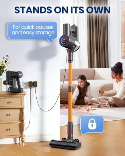 DP2 Brushless Cordless Vacuum Cleaner, 600W/48KPA/90Mins,12*2000mAh Battery