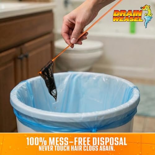 Drain Weasel Refill for Sink Snake Hair Clog Remover, 10 Pack