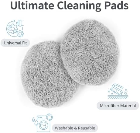 Replacement Pads for Window Cleaning Robot, Compatible with Model W5 W2 X5 X6 X7 X8 HC-09 HC-07 HC-11 HC-18, Washable and Reusable Microfiber Cloth -12pcs/6 Sets