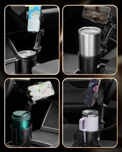 Cup Holder Phone Holder for Car, 2 in 1 Cup Holder Phone Mount