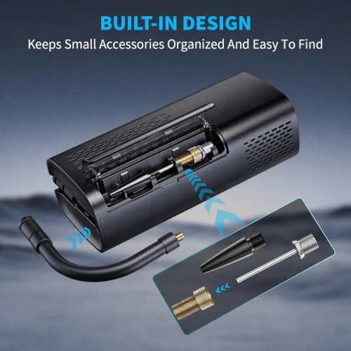 Tire Inflator Portable Air Compressor, Cordless Electric Bike Pump