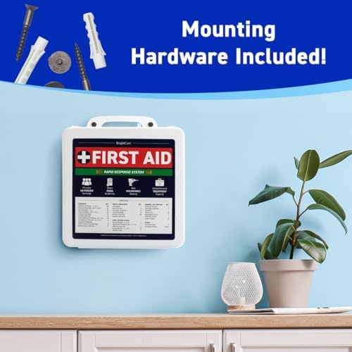 Professional First Aid Kit, Large, Wall Mount & Portable, OSHA Compliant