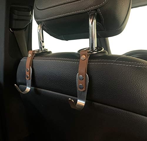 Headrest Hooks for Car 2 Pack Black