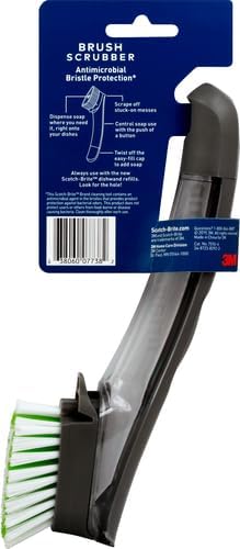Scotch-Brite Odor Resist Soap Control Dishwand Brush, 1 Cleaning Dish Wand Brush, Precise Soap Control, Leak-Free Guarantee, Safe on Dishes, Nonstick Cookware, Tubs (Pack of 4)