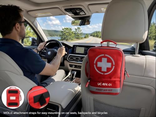 410 PCS First Aid Kit, Double‑Sided Reflective Well‑Organized Waterproof Emergency Supply Kit for Home, Car, Travel & Outdoor