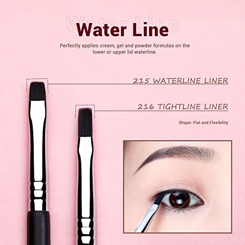 Eyeliner Brush Set 11 Professional Labeled Eye Makeup Brushes T324