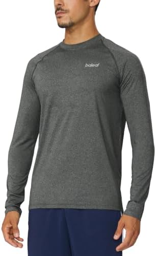Men's Long Sleeve Running Shirts Athletic Lightweight Quick Dry Tops