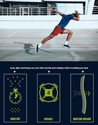 1/4/5/6 Pack Men's Workout Gym Dry Fit Short Sleeve T Shirts