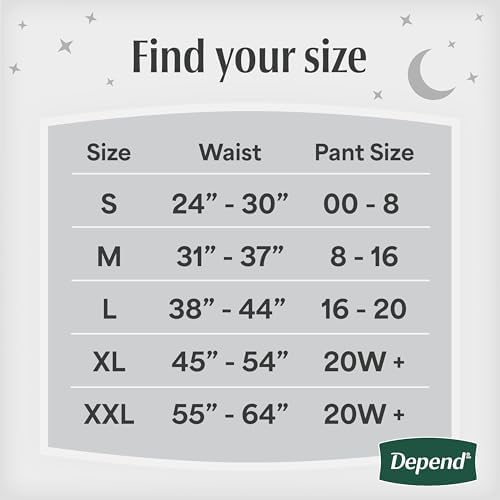 Night Defense Adult Diapers for Women, Large, 56 Count