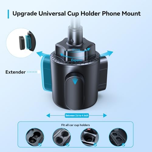 Cup Holder Phone Mount,Dual-Mode Fixation System
