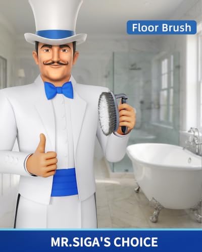 Heavy Duty Scrub Brush with Comfortable Grip for Bathroom Shower