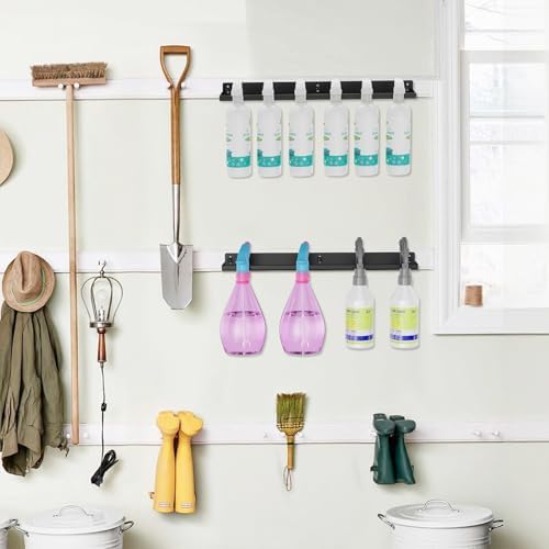 2Pcs Metal Spray Bottle Holder Wall Mount Car Detailing Garage Storage Rack