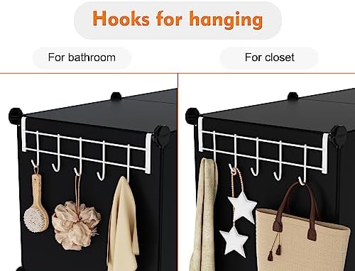 Closet Organizers and Storage, 12 Cube Storage Organizer, Black