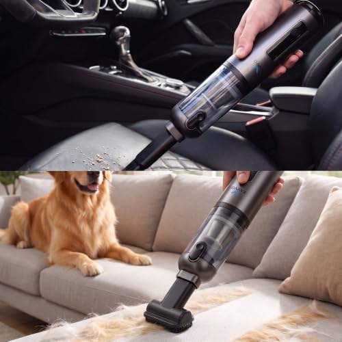 Cordless Car Vacuum, 20000Pa Handheld Vacuum for Pet Hair, 4-in-1 Portable with Blower & Inflator, 3 Speeds, USB-C Rechargeable, 0.9 lb Lightweight, for Car, Home, Office Keyboards