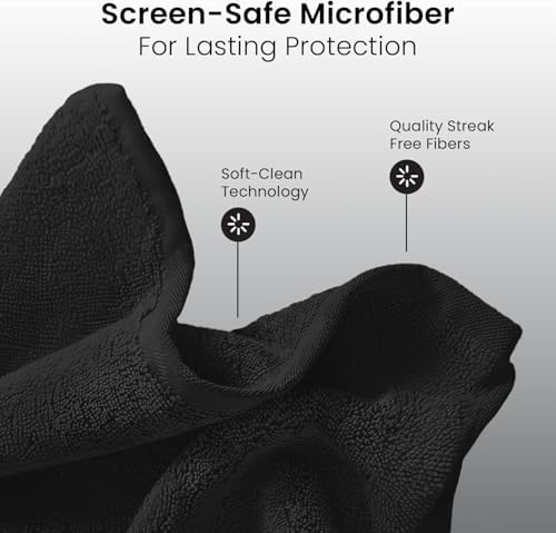 Electronic Wipes Screen Cleaner Streak-Free [2 Pack x40] Computer Screen Wipes, TV Screen Cleaner Wipes, Monitor Wipes for Smart TV, Laptop, iPhone, ipad and more - [Microfiber Cloth + 80 Wipes]