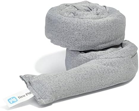 Dryer-Safe Reusable Water Absorbent Sock - 2 Pack - 3" x 38" - Absorbs Up to 34 oz per Sock - Gray - PM50672