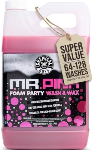 Mr. Pink Foam Party Wash & Wax Soap, Tangerine, 1 Gallon