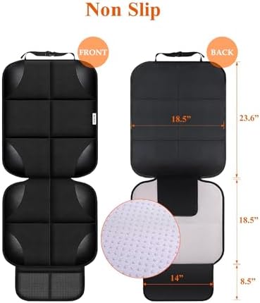 Car Seat Protector for Child Car Seat，Non-Slip Backing No Imprints