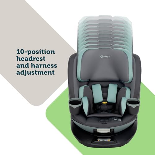 Turn and Go 360 ST 360 Rotating Car Seat, SafetySwivel, SecureTech Installation, All-in-One Convertible Car Seat, 3-in-1 Rear-Facing, Forward-Facing, Booster, 5-100 lbs, Seafoam Mist