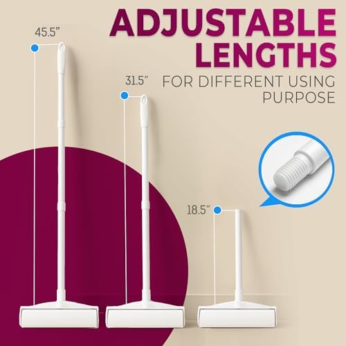 9.45 in Lint Roller for Pet Hair, 45 in Long Handle, 300 Sheets