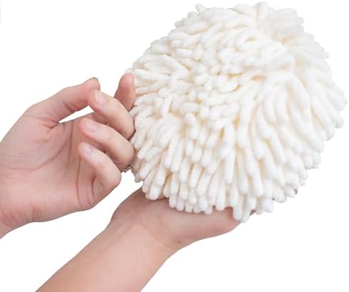 Fluffy Puffins Microfiber Puff Hand Towels & Hooks, 3 Pack, Gray