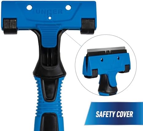 Professional Connect and Clean 4" All-Purpose Scraper, Window, Glass, and Floor Scraping Tool Supplies, Adhesive Removal, Gum, Stickers, Paint Removal, Dual-Sided Blade
