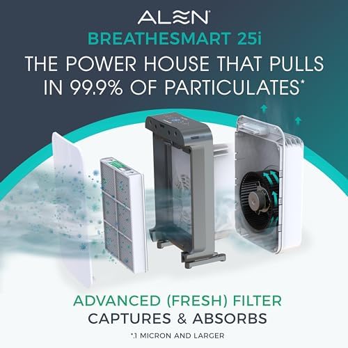25i HEPA Air Purifier, Advanced Filter, Covers 800 Sq Ft