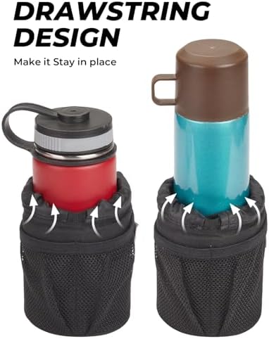 Motorcycle Cup Holder, Oxford Fabric Motorcycle Drink Holder with 0.6"-1.5" Alligator Clamp, Universal Water Bottle Cup Accessories for Bike, ATV/UTV, Scooter, Boat, Walker