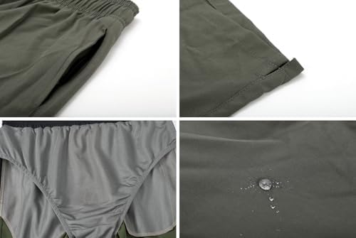 Men's Swim Trunks Quick Dry Beach Shorts with Zipper Pockets and Mesh Lining